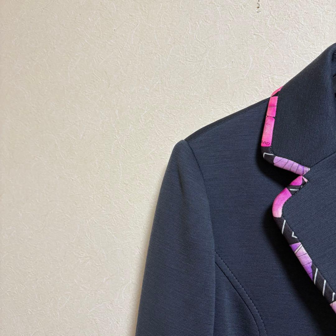 レオナール ウール混 テーラードジャケット グレー 9AR