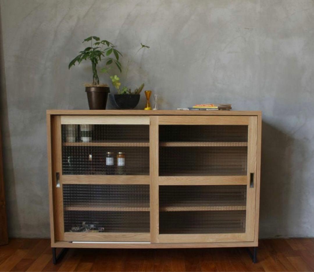 レア品★splem slide glass lowboard 1200