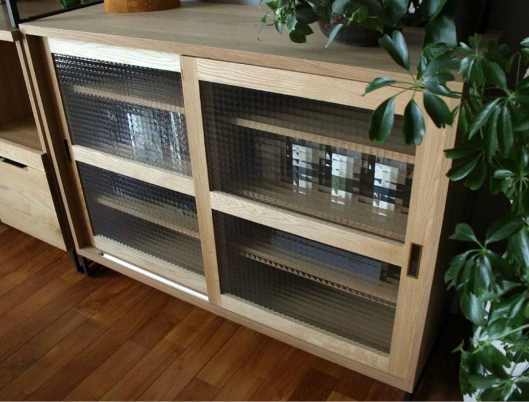 レア品★splem slide glass lowboard 1200