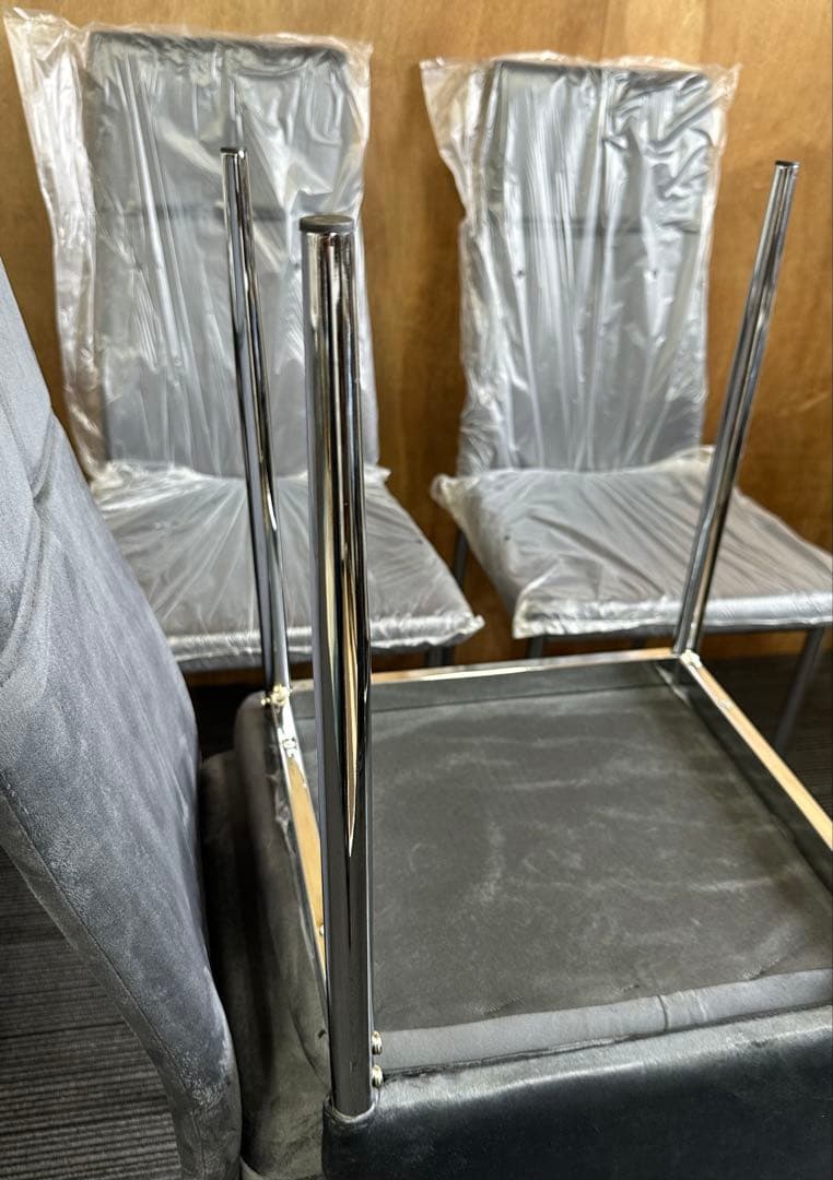 新品！ダイニングチェア インテリア 椅子 4脚セット グレー