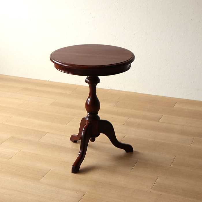ヴィンテージ サイドテーブル 丸 レトロ 古家具 マホガニー カフェ 喫茶