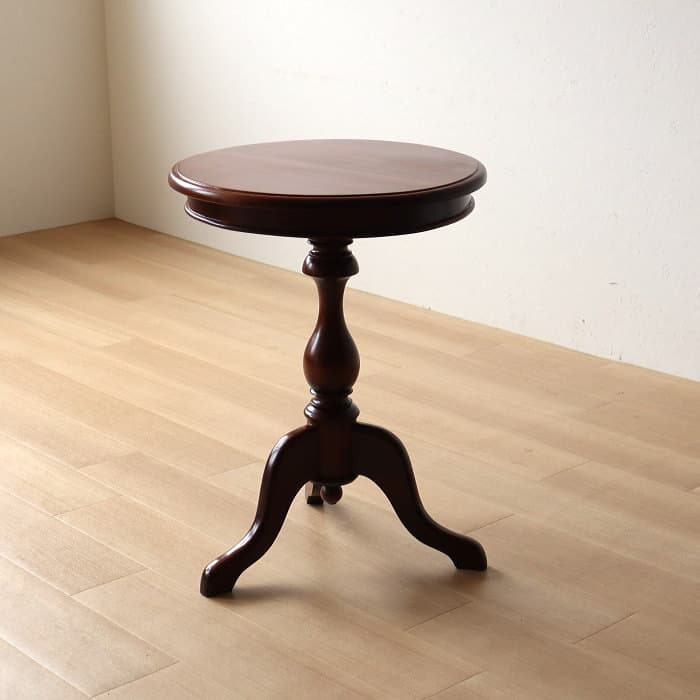 ヴィンテージ サイドテーブル 丸 レトロ 古家具 マホガニー カフェ 喫茶