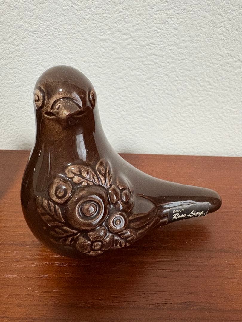 Rosa Ljung ロサユング　DECO社　鳥オブジェ　置物　ブラウン