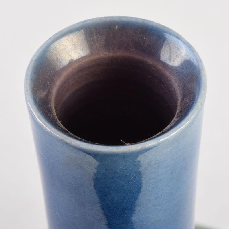 九谷焼　柳雨軒　三代八十吉　徳田正彦作　彩釉　花入　V　9198