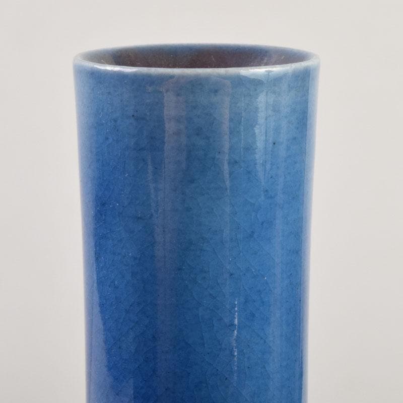 九谷焼　柳雨軒　三代八十吉　徳田正彦作　彩釉　花入　V　9198