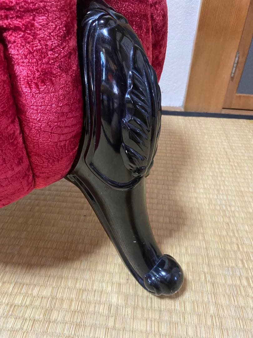 ゆー  ワインレッドのおしゃれなパンプキンスツール