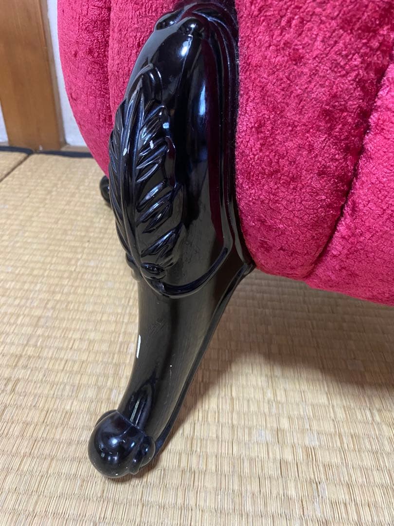 ゆー  ワインレッドのおしゃれなパンプキンスツール