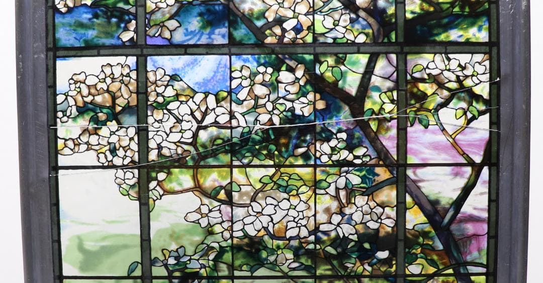 ティファニー ヴィンテージステンドグラス メトロポリタン美術館 大型 ハナミズキ