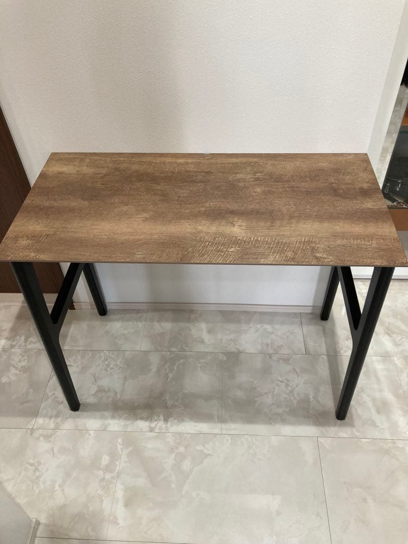 【未使用品】デスク　サイドテーブル　ブラウン&ブラック