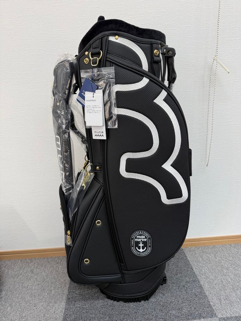 mutu ゴルフバッグ ブラック ストライプ