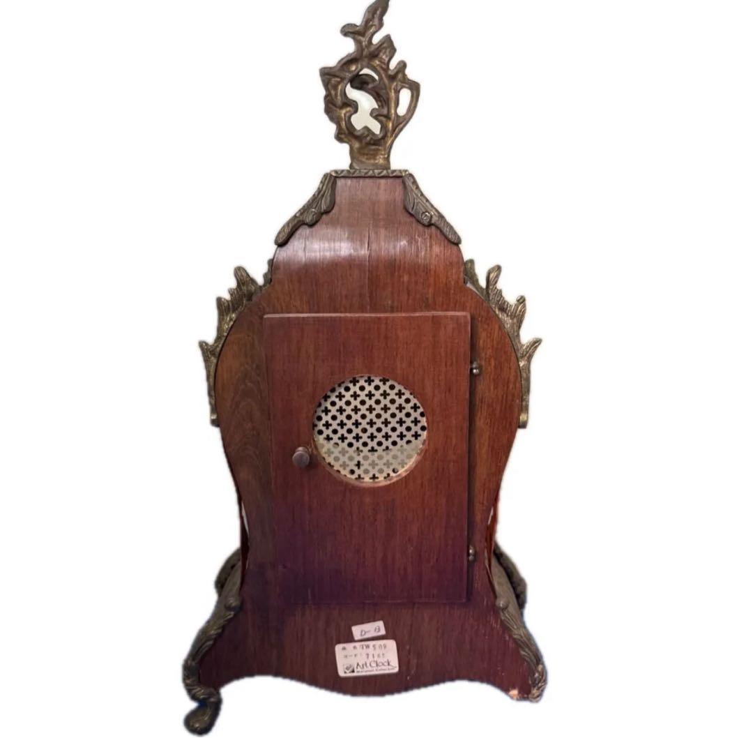 アンティーク 置き時計 豪華装飾 ゴールド レッド レトロ 稼働品