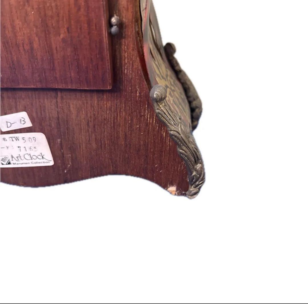 アンティーク 置き時計 豪華装飾 ゴールド レッド レトロ 稼働品