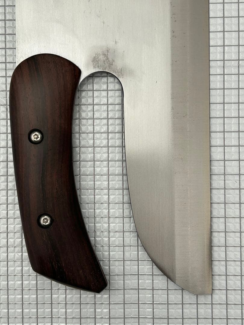 仙助 包丁 麺切り包丁 蕎麦包丁 安来鋼青紙二号 330mm 黒檀曲柄