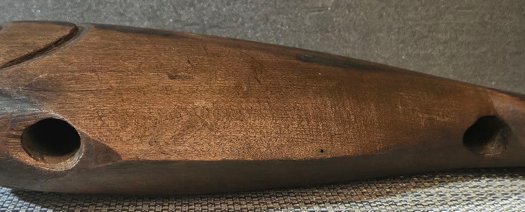 古民具　古道具　自在鉤　鯛 鯉横木　木彫 彫刻　オブジェ　インテリア　レトロ