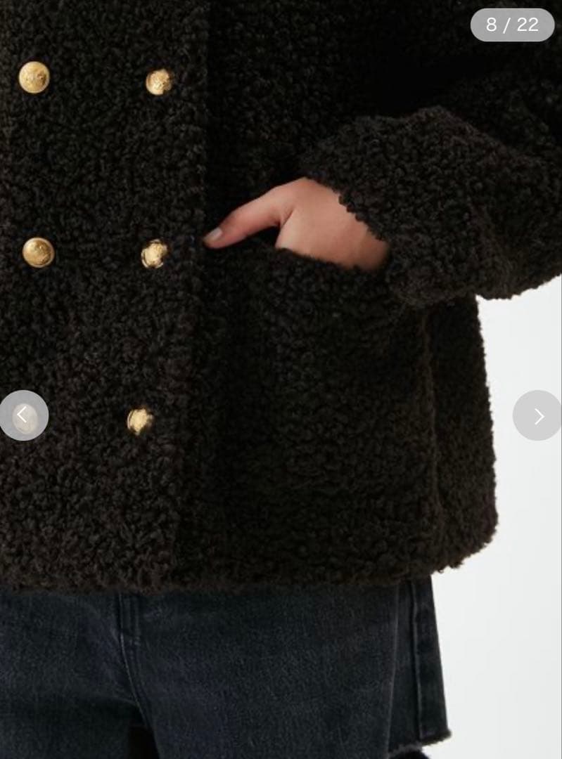 mila owen 金釦カールファージャケット