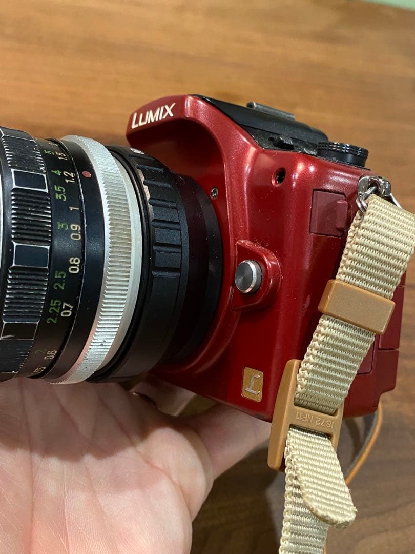 パナソニック　LUMIX G1 赤 ミラーレス　ミノルタ　50㍉緑のロッコール