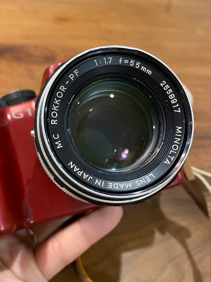 パナソニック　LUMIX G1 赤 ミラーレス　ミノルタ　50㍉緑のロッコール