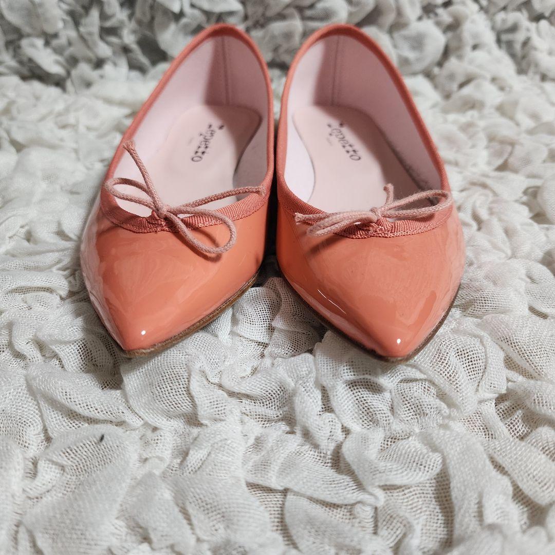 美品 レペット ブリジット ポインテッドトゥ バレェ フラット パンプス