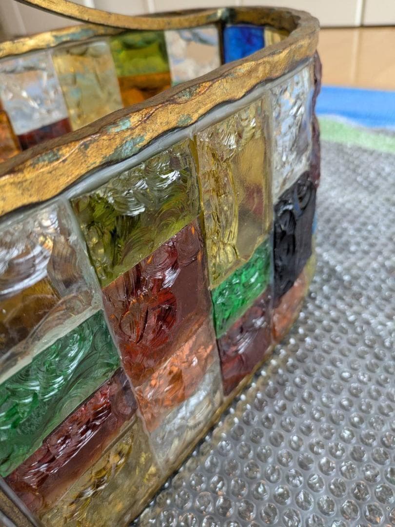 【超希少】イタリア製　シャンデリア　照明　アンティーク　ガラス　ビンテージ