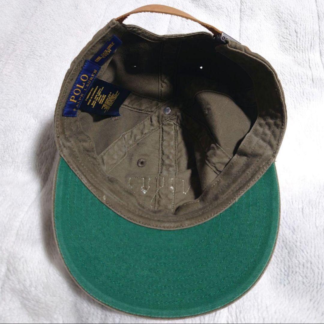 ポロラルフローレン キャップ NY ロゴ コットンツイル カーキ
