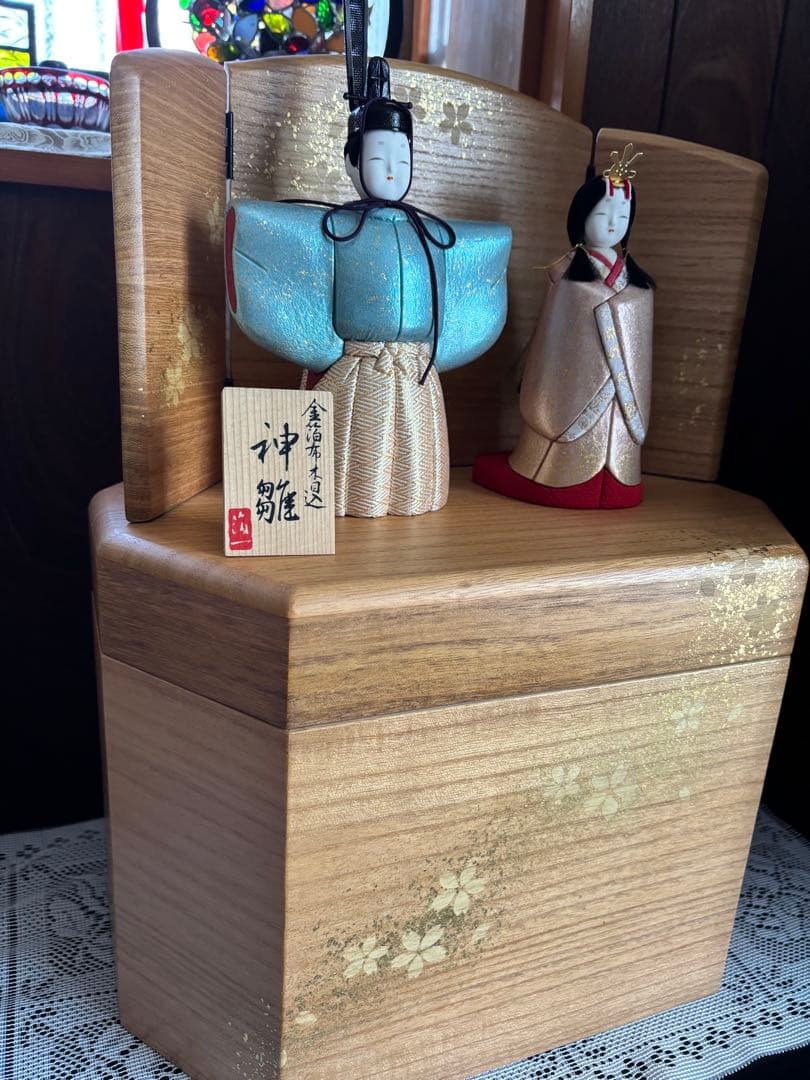 金沢箔布木目込雛人形　神雛　ひな飾り