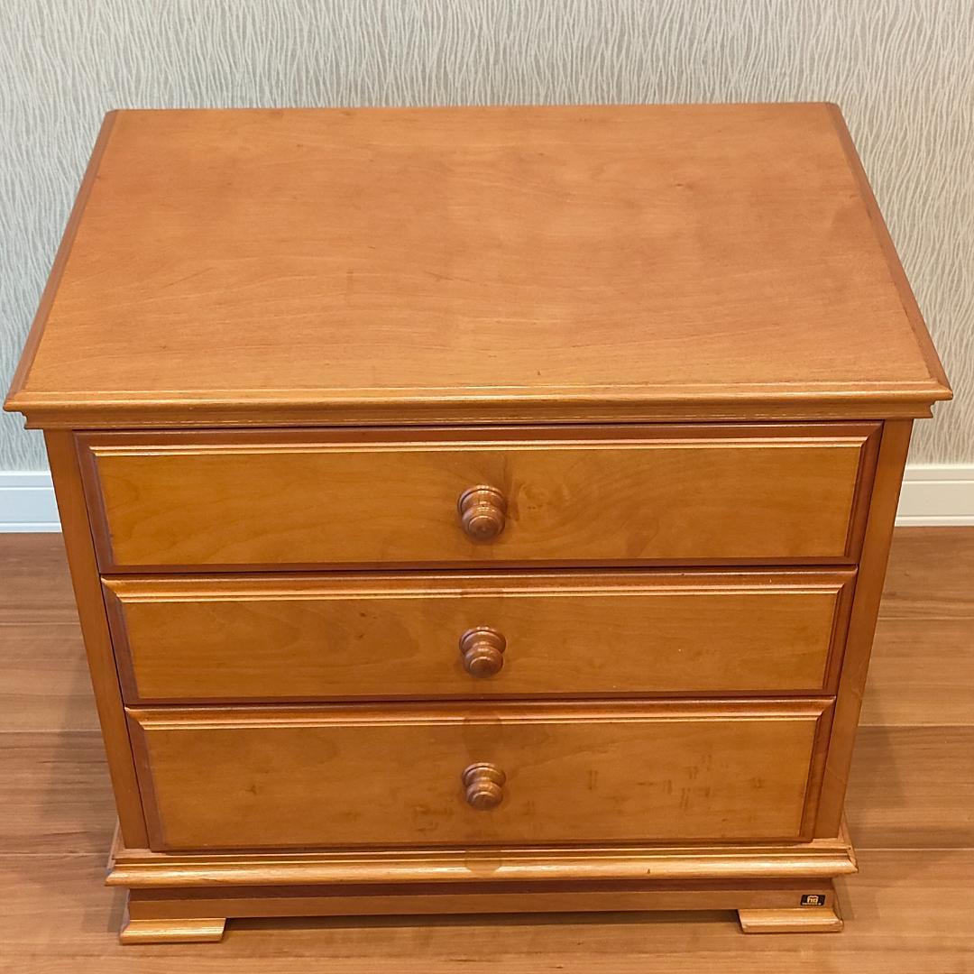 ヤマカ　ヴィンテージ　木製チェスト　サイドチェスト　引出し3杯