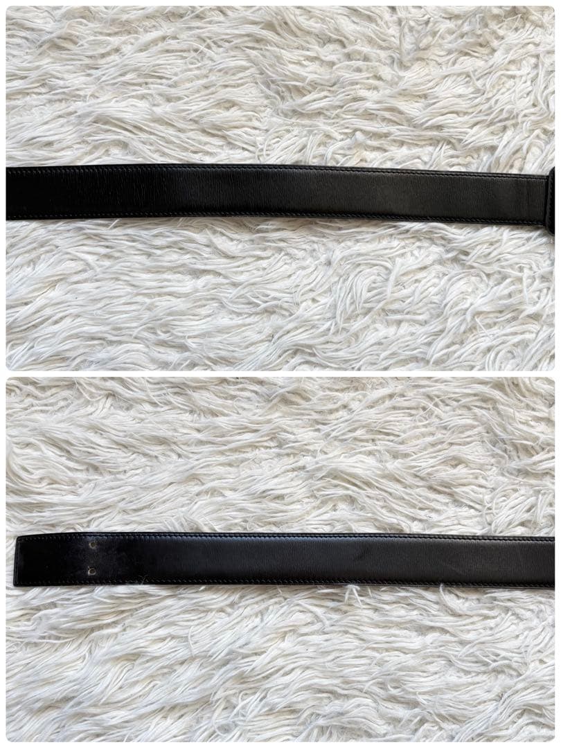 HERMES 馬車ロゴ レディース　ゴールド金具 刻印 仏製 ベルト　60