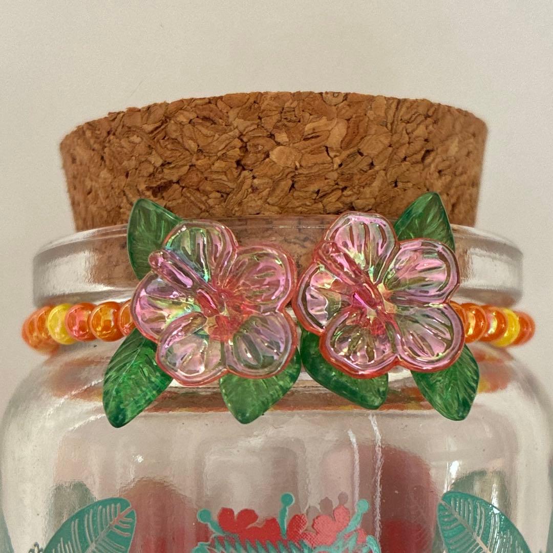 【希少　激レア】レトロ　南国キティちゃん　ガラスの小瓶　ミニボトル　2個セット