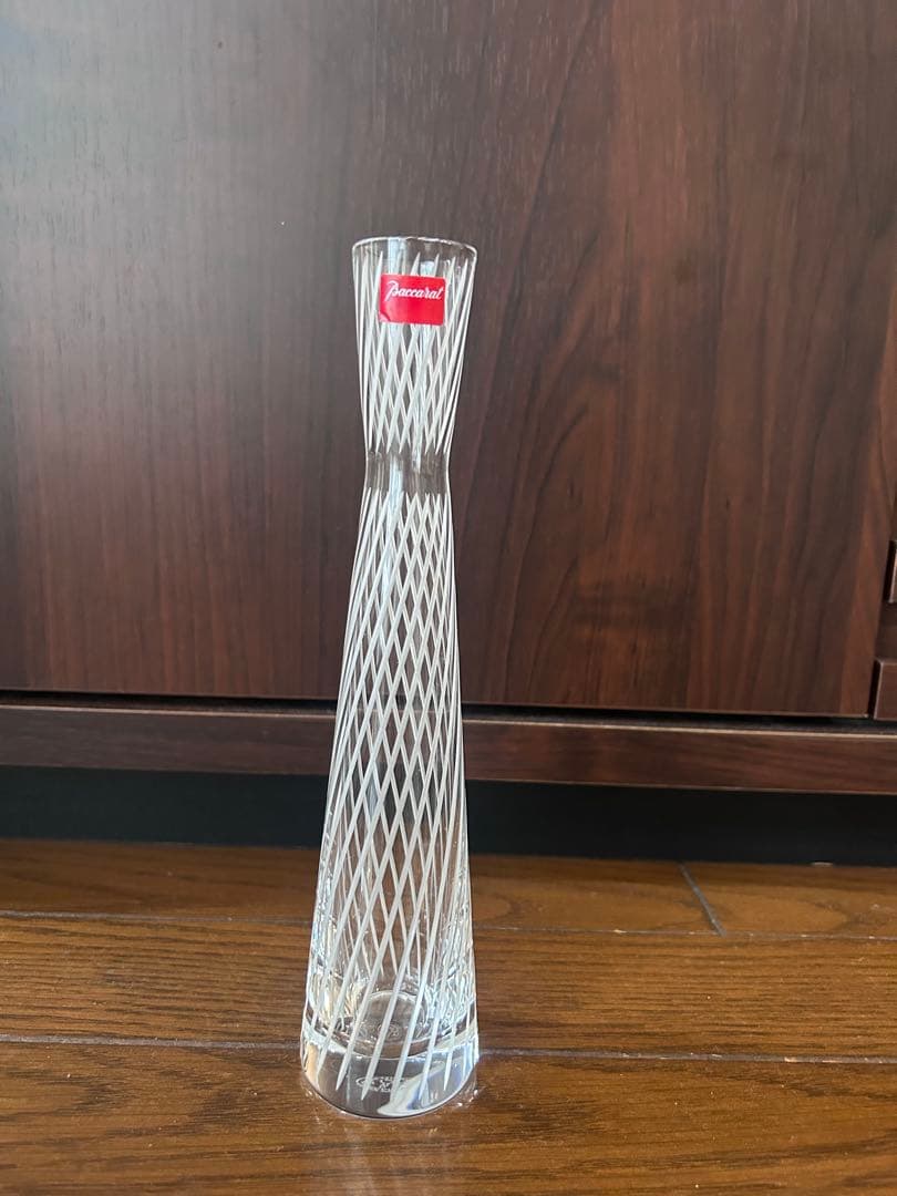 Baccarat クリスタル花瓶 ツイストデザイン 約25cm
