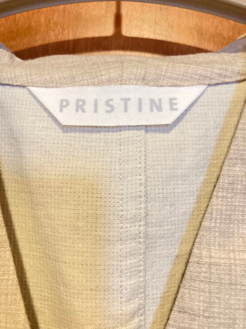 新品2026年春物新作PRISTINE コットンリネンヤク二重織りジャケット