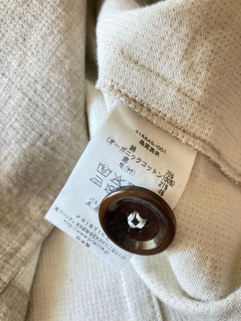 新品2026年春物新作PRISTINE コットンリネンヤク二重織りジャケット