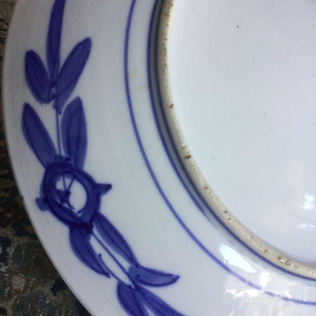 333 古伊万里 染錦手 大皿 鳳凰 紋様 一枚 1尺5寸