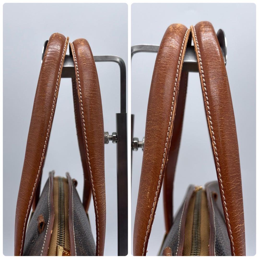 セリーヌ トートバッグ マカダム 舟形 ブラウン