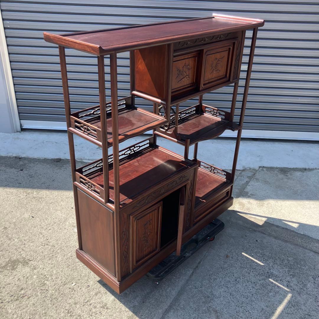 唐木家具 銘木 茶箪笥 飾り棚 中国茶棚 サイドボード ビンテージ ヴィンテージ