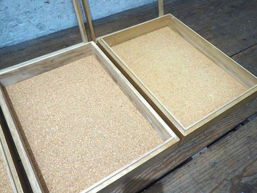 1389 ①蓋付 レトロな標本ケース(小)4個セット　ガラスケース　コレクション