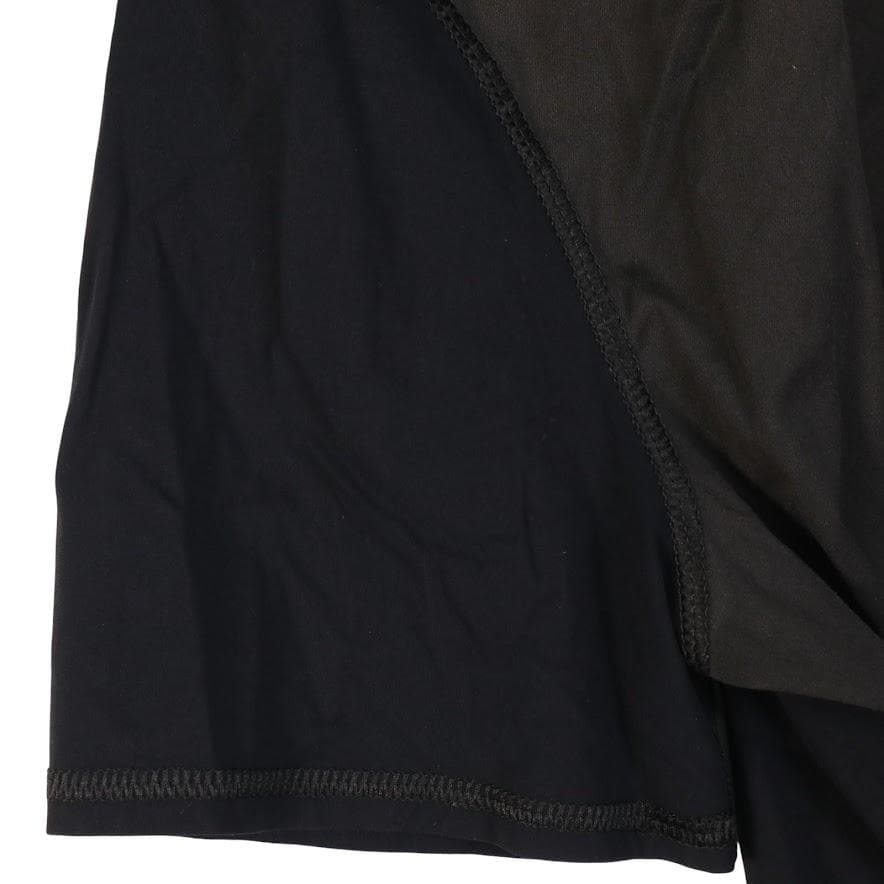 PRADA プラダ ハーフジップ ポロシャツ ブラック テック素材 切替デザイン