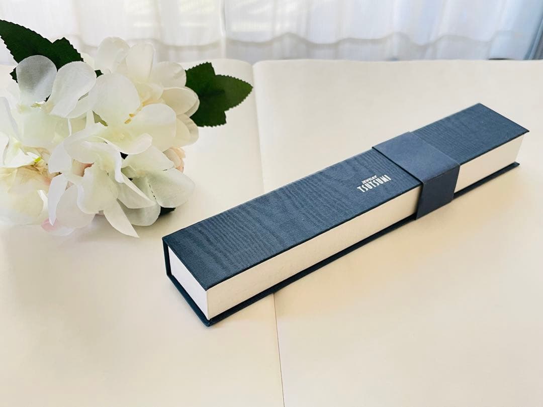 TSUTSUMI PTネックレス PT青いペンダント 箱付き美品