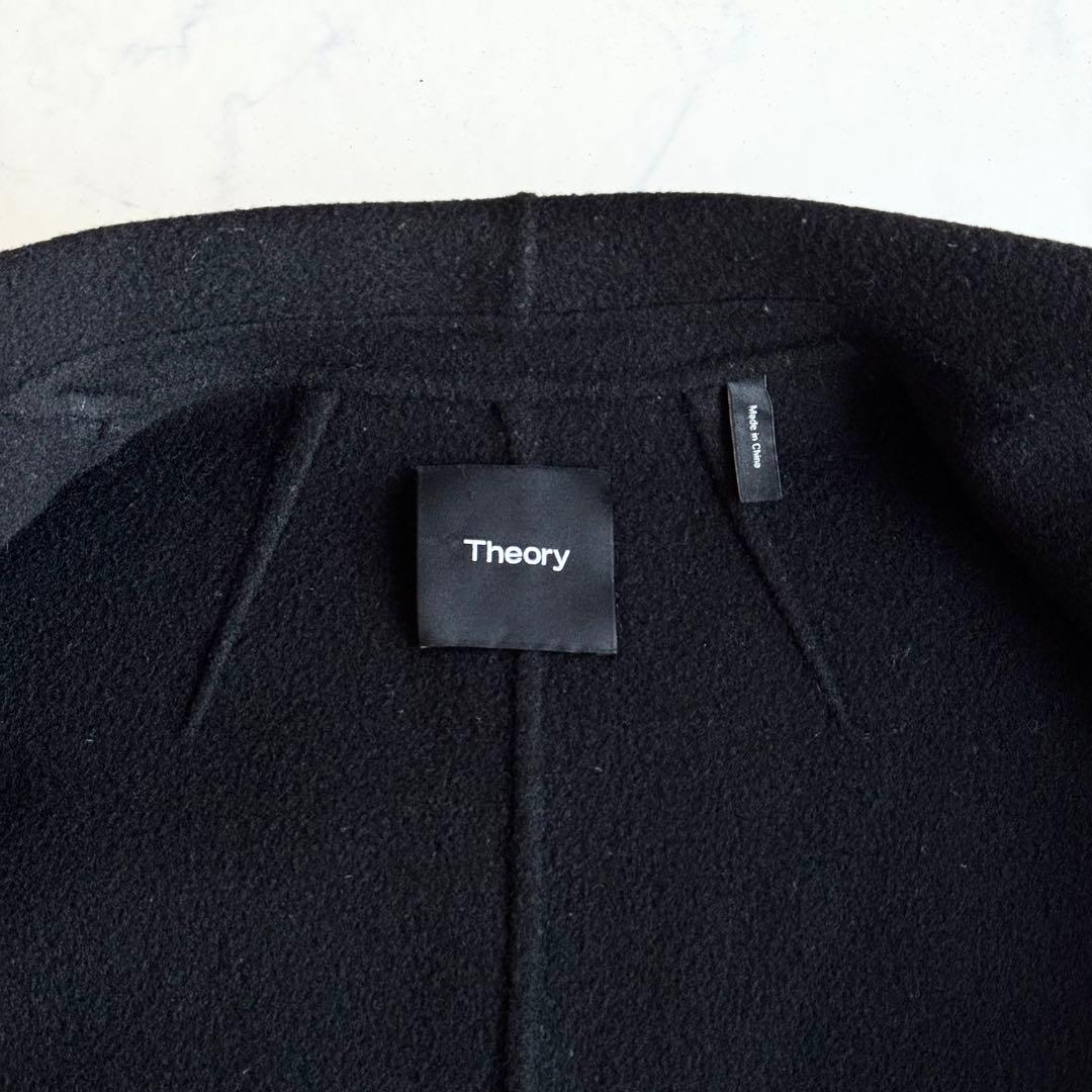 現行タグ 近年モデル セオリー カシミヤ混 ダブルフェイス ショールカラーコート