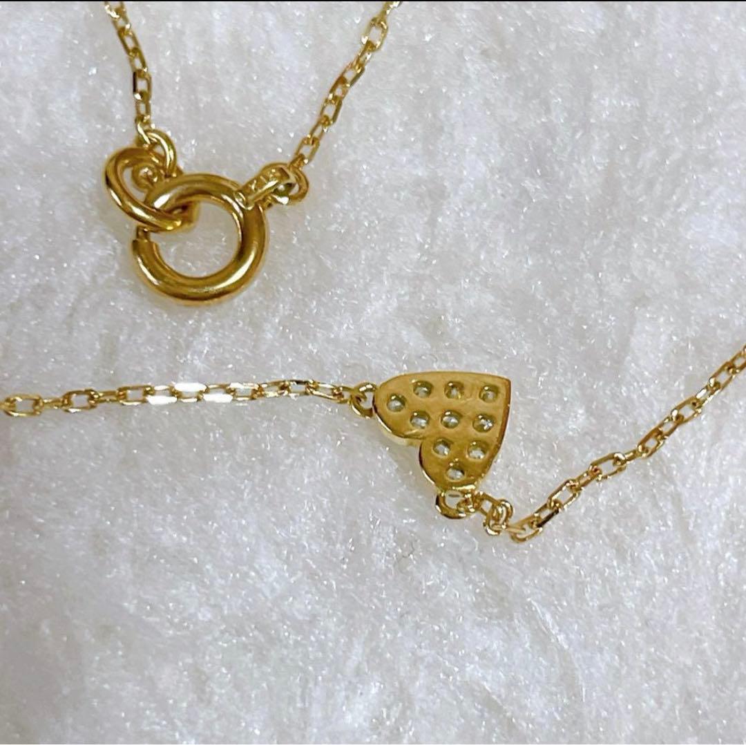 【最終値下げ】AHKAH ハートパヴェ アンクレット イエローゴールドアーカー