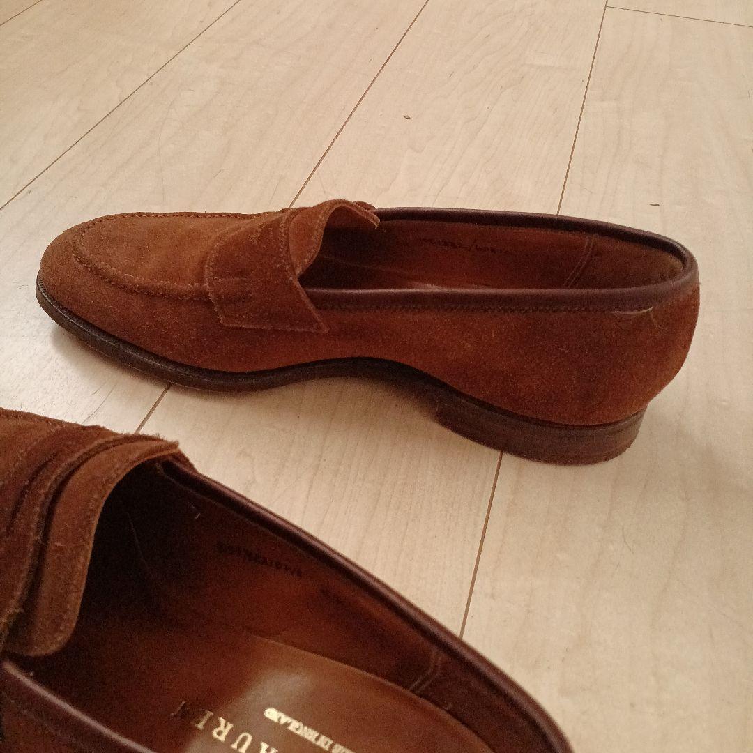 Ralph Laurenブラウンスリッポン クロケット&ジョーンズ製