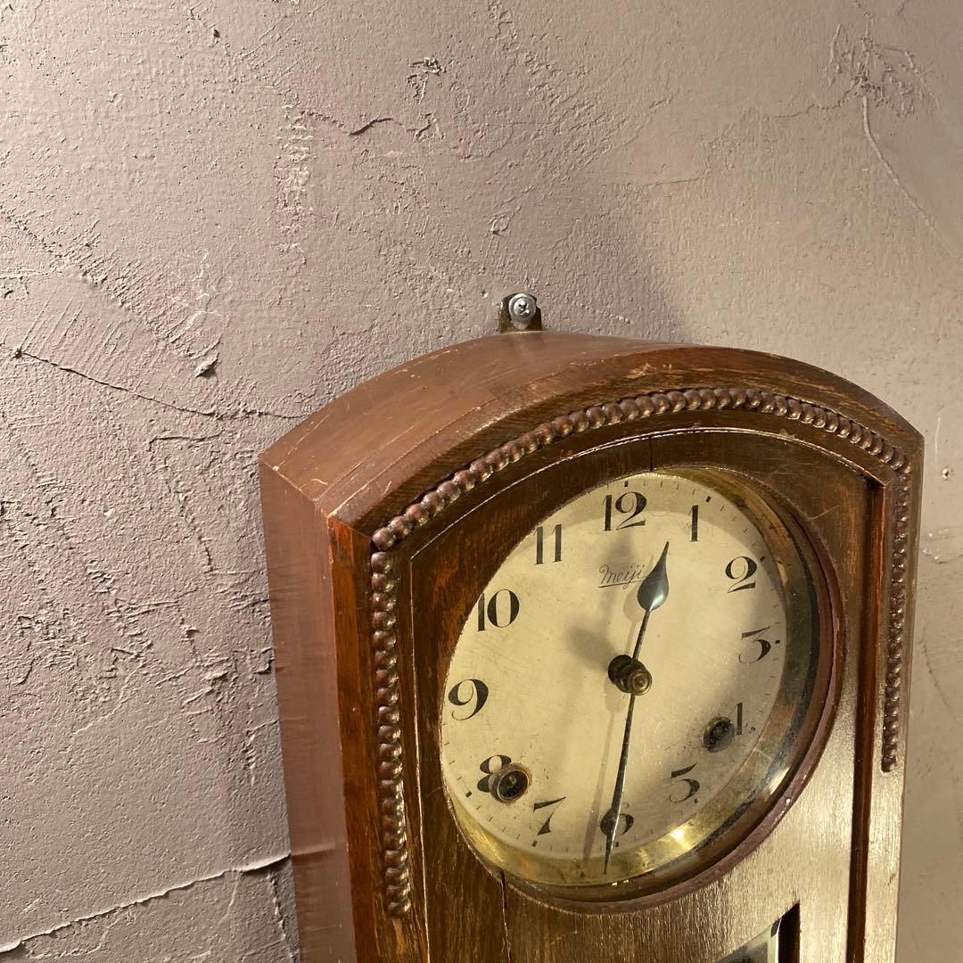 明治時計 Meiji 柱時計 ヴィンテージ インテリア 古民家 アンティーク