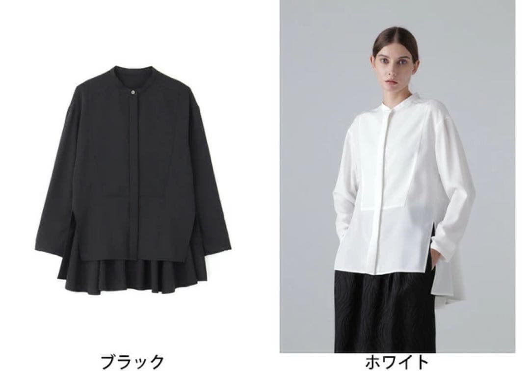 ADORE アドーア ドビークロスブラウス トップス シャツ ブラック