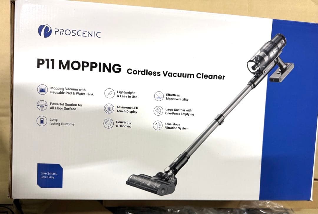 最終特価‼️強力吸引 コードレス掃除機 35000Pa 水拭き一体型 サイクロン