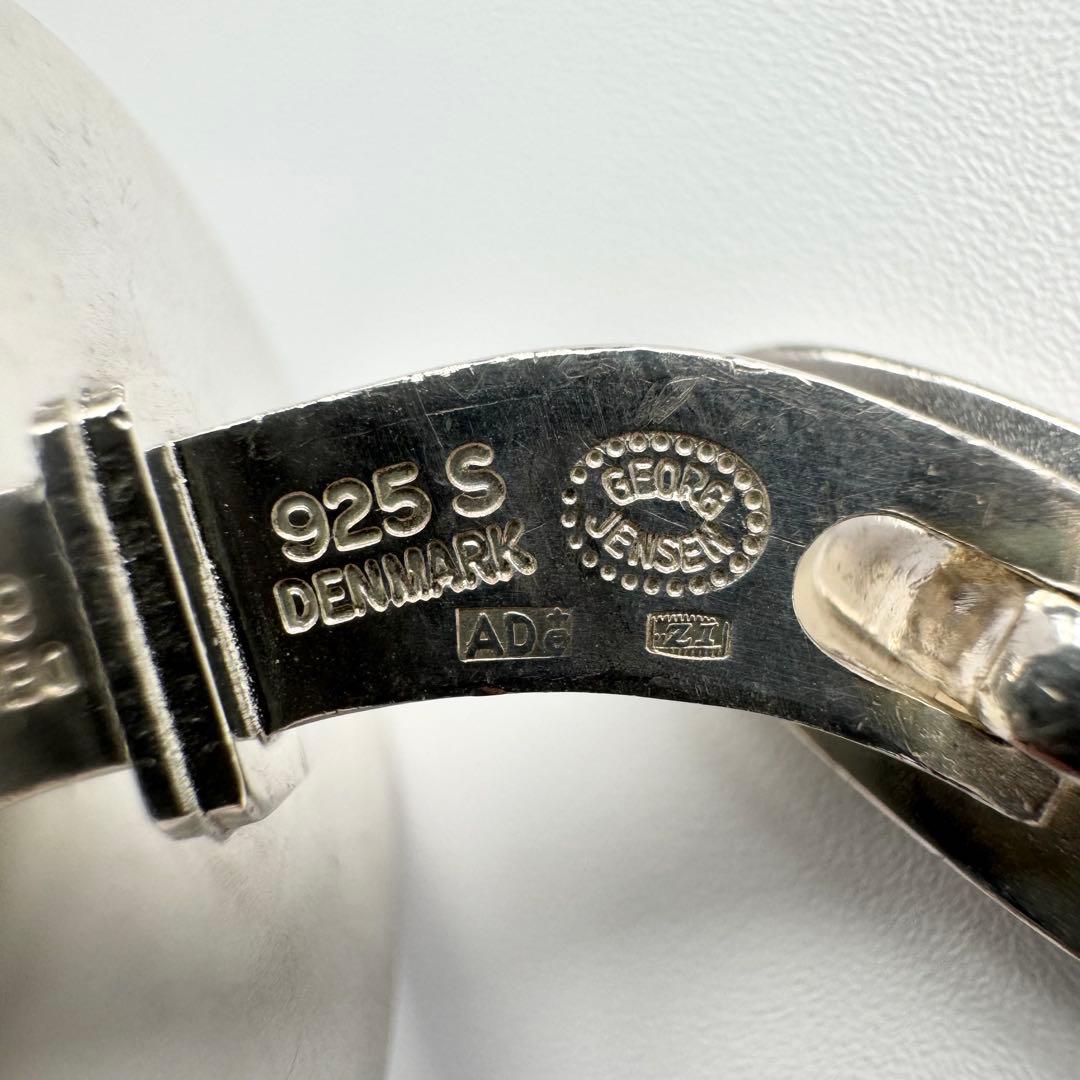 ジョージジェンセン カフスボタン 70 ラウンド 牛 SV925 Bull