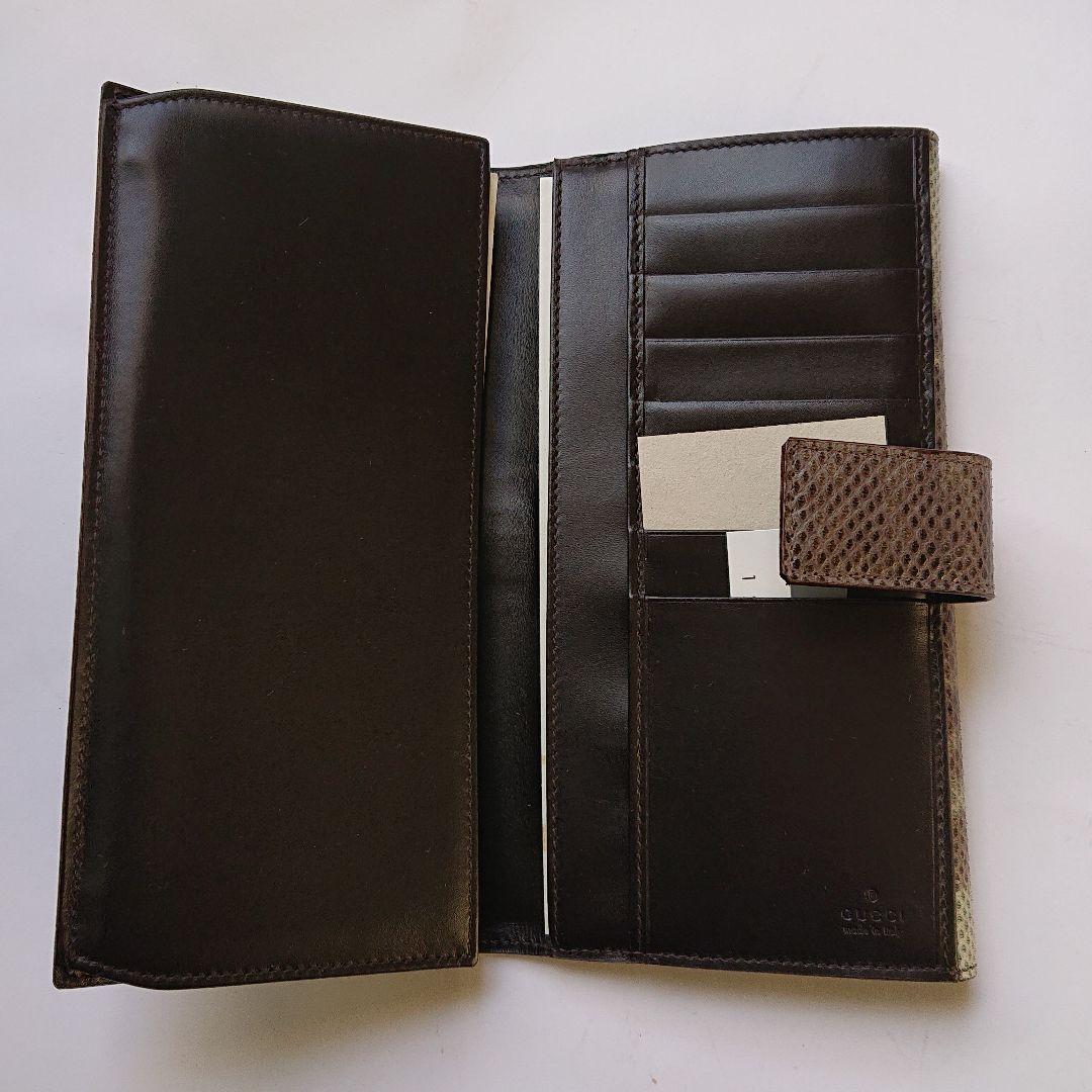 さっ♪13GUCCI 未使用 長財布 スネーク皮 女性用