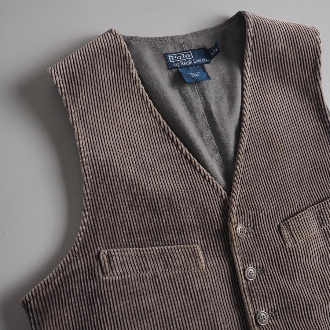 ラルフローレン　正規品　ベスト　コーデュロイ　ブラウン　美品