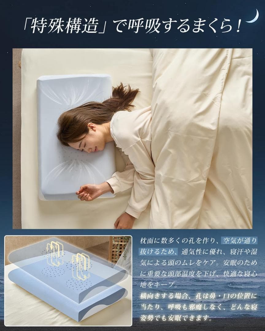 fuwawa 枕 首が痛くならない 低め 低反発(70*42*10) 1016