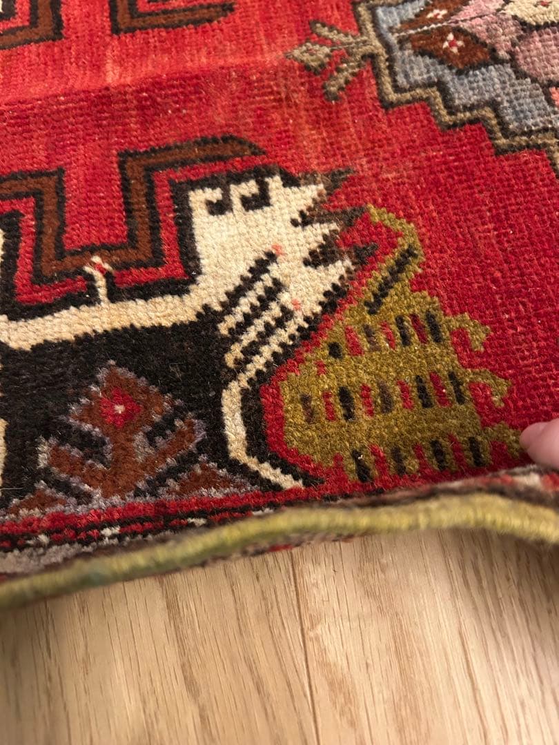 トライバルラグ・トルコヴィンテージラグ・ウール約51×110cm