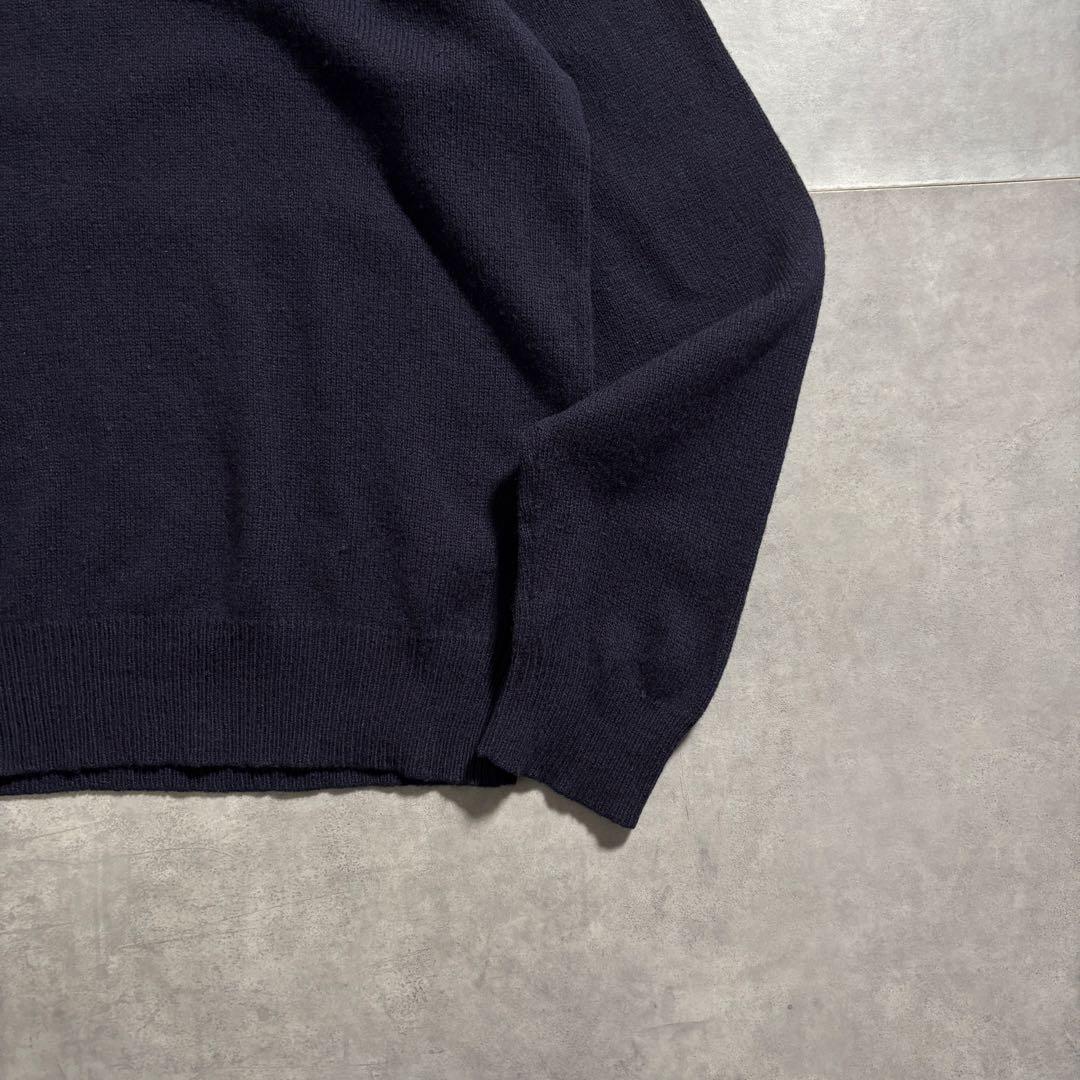 古着 90s ラルフローレン ウール ニット セーター ダークネイビー イタリア