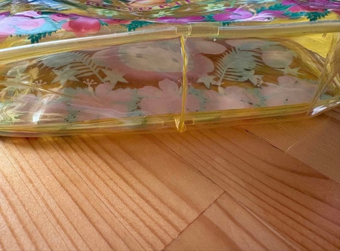 平成レトロ ハローキティ トロピカル ハイビスカス クリアポーチ 2001年レア